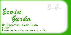 ervin gurka business card